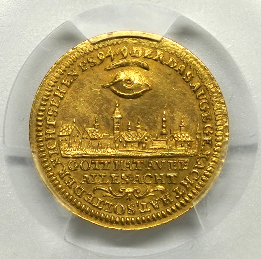 【Sold】1717年 宗教改革200年記念 都市景観 ダカット金貨 MS63 | ソブリンパートナーズ